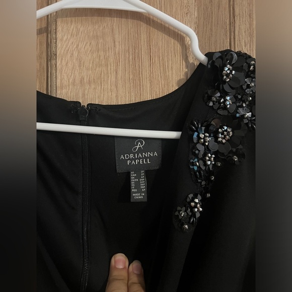 Adrianna Papell‎ womens  jumpsuit black size 2P - Picture 5 of 11